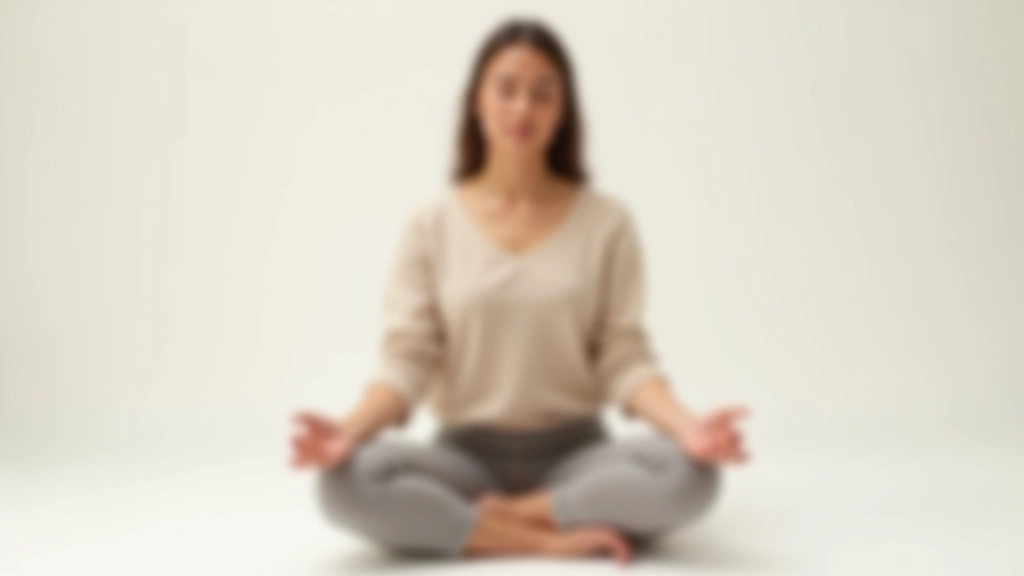 Personne en train de faire des exercices de respiration avant une séance de création, dans un environnement calme et zen